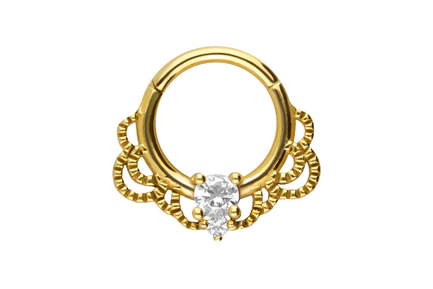Chirurgenstahl Segmentring Clicker Piercing ORIENTALISCHES DESIGN